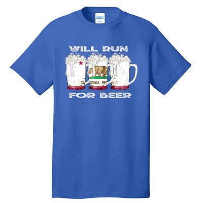 Beer Lover Er Local Beer Funny Ca State Flag Usa Gift Tall T-Shirt