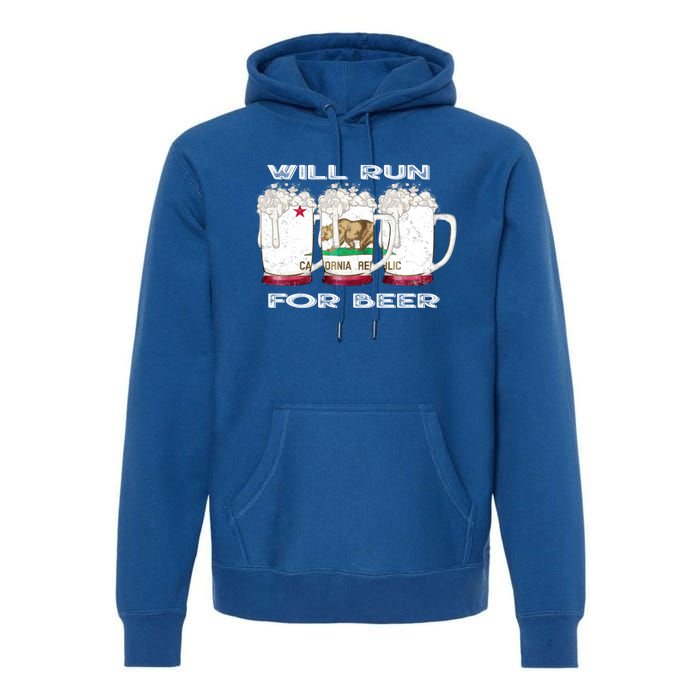 Beer Lover Er Local Beer Funny Ca State Flag Usa Gift Premium Hoodie