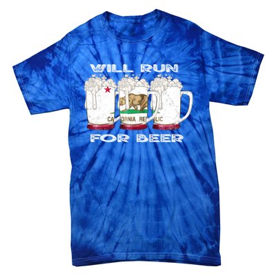 Beer Lover Er Local Beer Funny Ca State Flag Usa Gift Tie-Dye T-Shirt