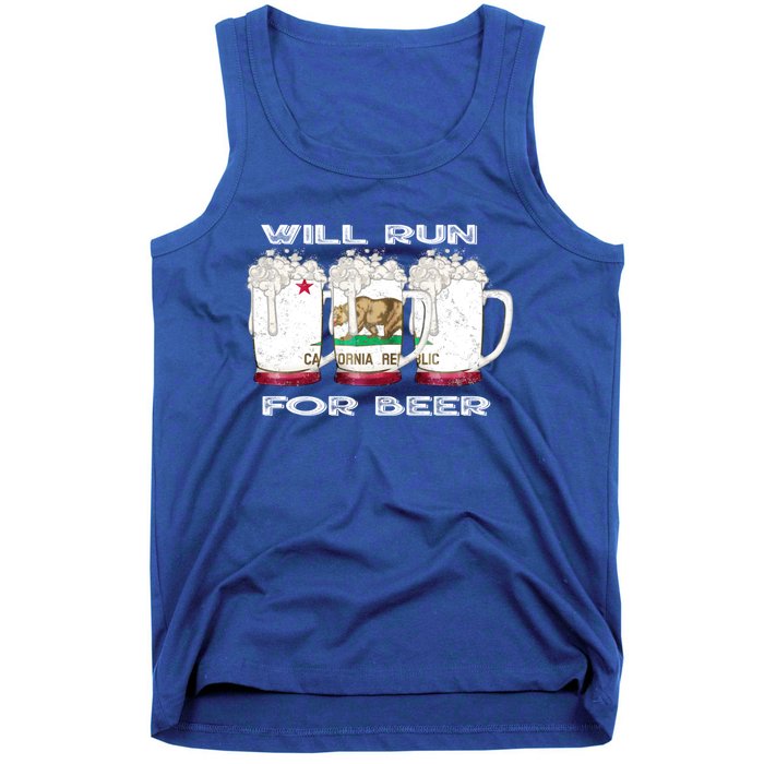 Beer Lover Er Local Beer Funny Ca State Flag Usa Gift Tank Top