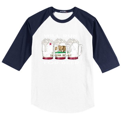 Beer Lover Er Local Beer Funny Ca State Flag Usa Gift Baseball Sleeve Shirt