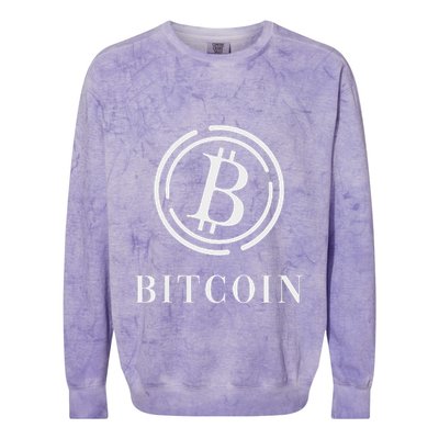 Bitcoin Logo Emblem Cryptocurrency Blockchains Bitcoin Colorblast Crewneck Sweatshirt