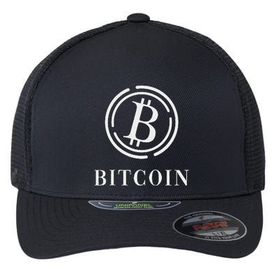 Bitcoin Logo Emblem Cryptocurrency Blockchains Bitcoin Flexfit Unipanel Trucker Cap
