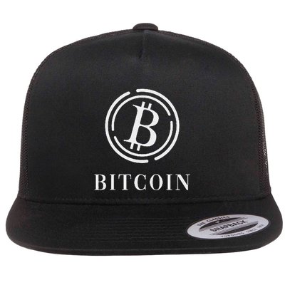 Bitcoin Logo Emblem Cryptocurrency Blockchains Bitcoin Flat Bill Trucker Hat