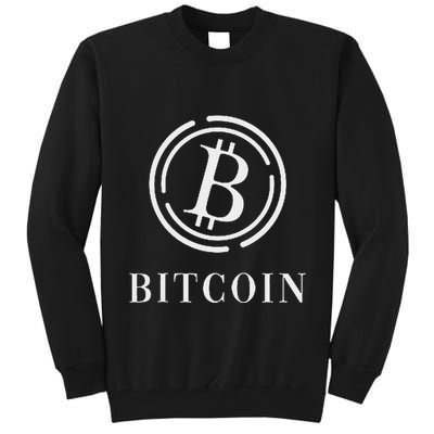 Bitcoin Logo Emblem Cryptocurrency Blockchains Bitcoin Tall Sweatshirt