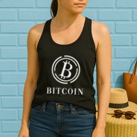 Bitcoin Logo Emblem Cryptocurrency Blockchains Bitcoin Womens Tank Top