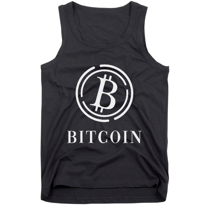Bitcoin Logo Emblem Cryptocurrency Blockchains Bitcoin Tank Top