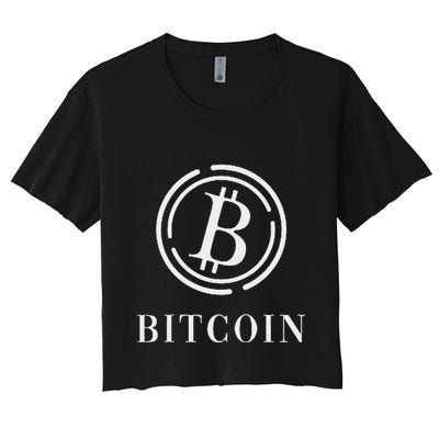 Bitcoin Logo Emblem Cryptocurrency Blockchains Bitcoin Crop Top