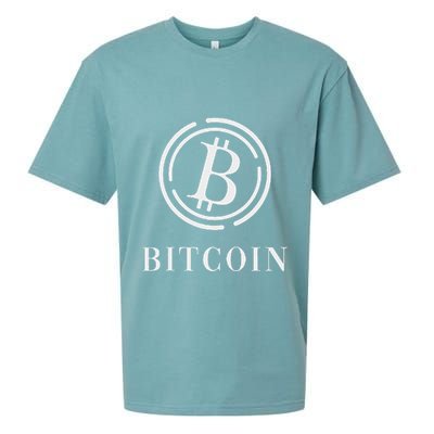 Bitcoin Logo Emblem Cryptocurrency Blockchains Bitcoin Sueded Cloud Jersey T-Shirt