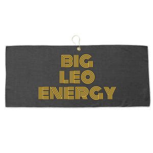 Big Leo Energy Astrology Gift Large Microfiber Waffle Golf Towel