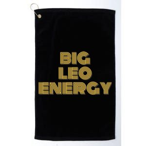 Big Leo Energy Astrology Gift Platinum Collection Golf Towel