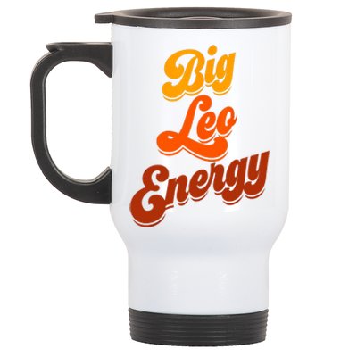 Big Leo Energy Leo Horoscope Astrology Stainless Steel Travel Mug