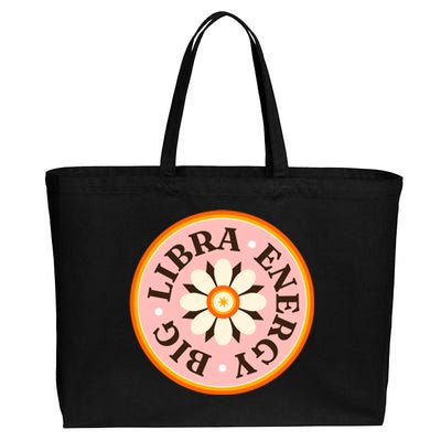 Big Libra Energy Zodiac Birthday Cotton Canvas Jumbo Tote