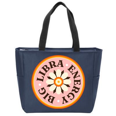 Big Libra Energy Zodiac Birthday Zip Tote Bag