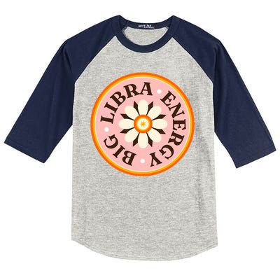 Big Libra Energy Zodiac Birthday Kids Colorblock Raglan Jersey