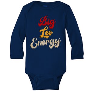 Big Leo Energy Women Horoscope Astrology Baby Long Sleeve Bodysuit