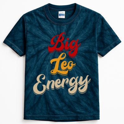 Big Leo Energy Women Horoscope Astrology Kids Tie-Dye T-Shirt