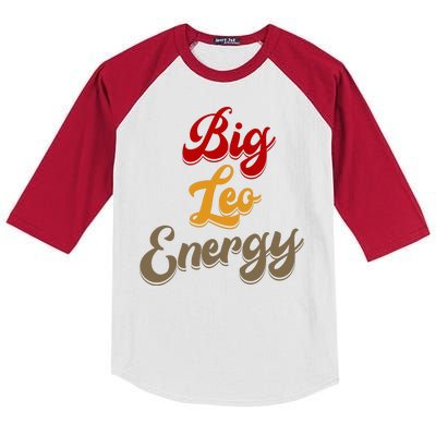 Big Leo Energy Women Horoscope Astrology Kids Colorblock Raglan Jersey