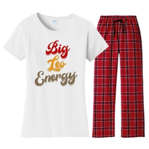 Big Leo Energy Women Horoscope Astrology Women's Flannel Pajama Set