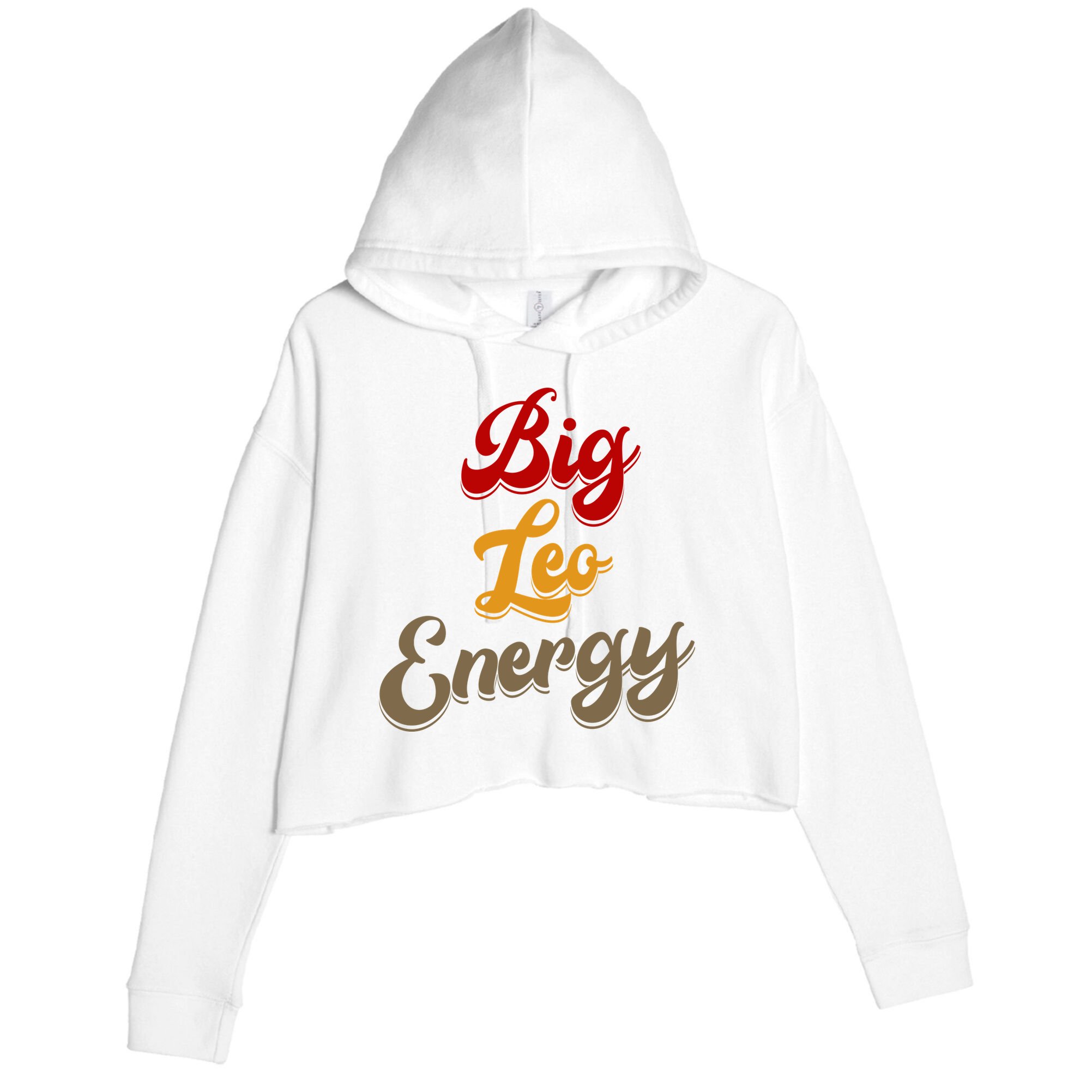 Big Leo Energy Women Horoscope Astrology Crop Fleece Hoodie