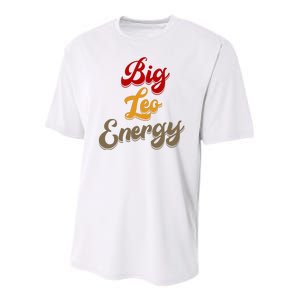 Big Leo Energy Women Horoscope Astrology Youth Performance Sprint T-Shirt