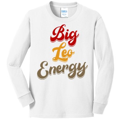 Big Leo Energy Women Horoscope Astrology Kids Long Sleeve Shirt