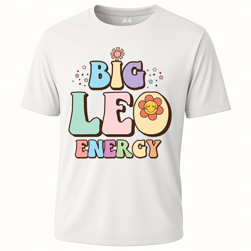 Big Leo Energy Sign Astrology Zodiac Sign July August Birthday Cooling Performance Crew T-Shirt