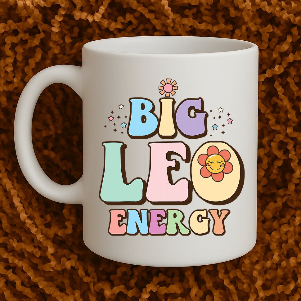 Big Leo Energy Sign Astrology Zodiac Sign July August Birthday Mug
