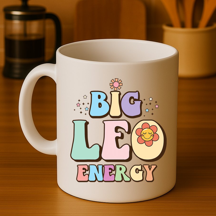 Big Leo Energy Sign Astrology Zodiac Sign July August Birthday Mug