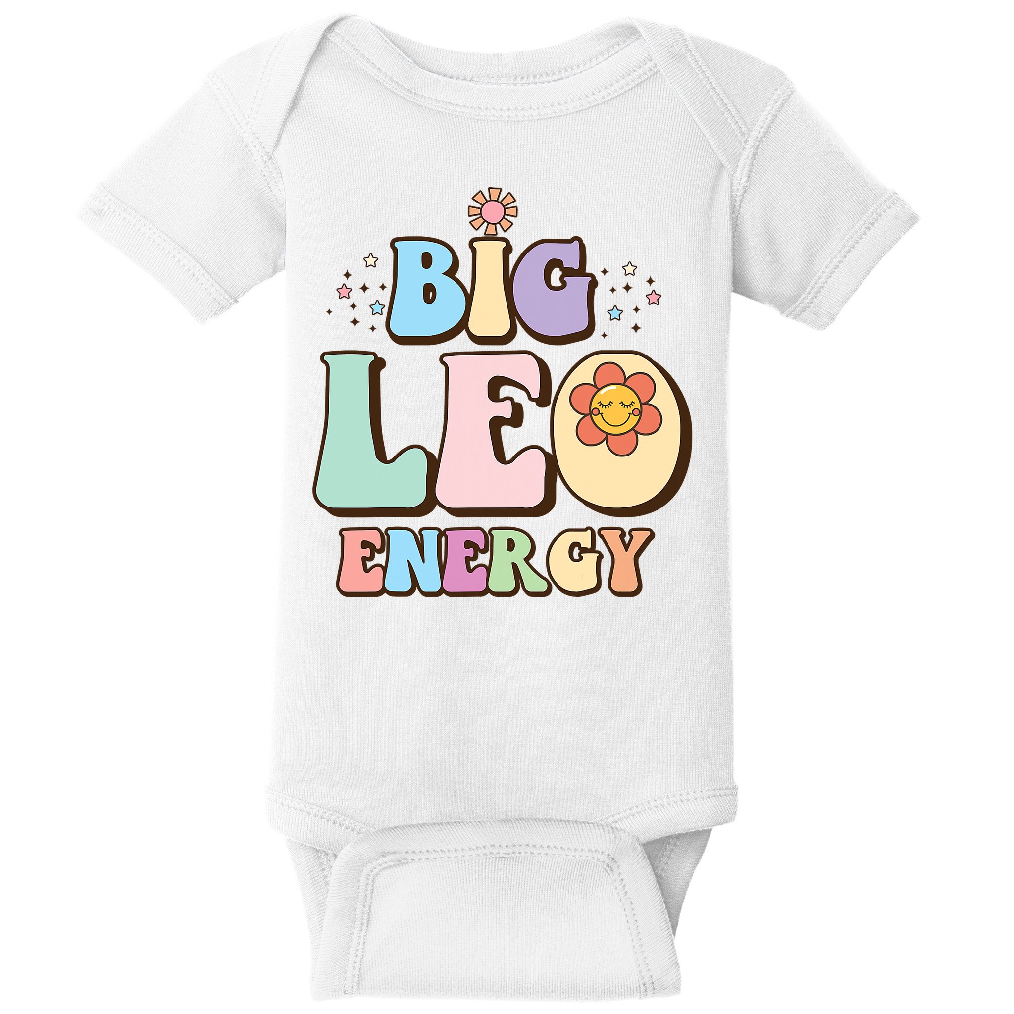 Big Leo Energy Sign Astrology Zodiac Sign July August Birthday Baby Bodysuit