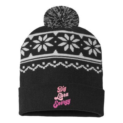 Big Libra Energy Libra Zodiac Sign USA-Made Snowflake Beanie