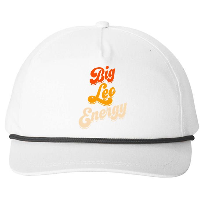 Big Leo Energy Leo Horoscope Astrology Snapback Five-Panel Rope Hat