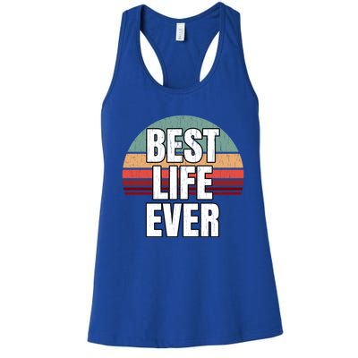 Best Life Ever Gift Vintage Retro Design Jw Broadcasting Meaningful Gift Women's Racerback Tank