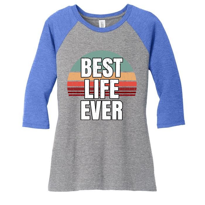 Best Life Ever Gift Vintage Retro Design Jw Broadcasting Meaningful Gift Women's Tri-Blend 3/4-Sleeve Raglan Shirt