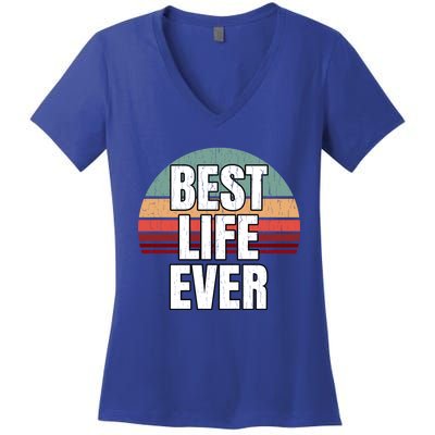 Best Life Ever Gift Vintage Retro Design Jw Broadcasting Meaningful Gift Women's V-Neck T-Shirt