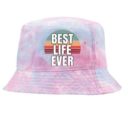 Best Life Ever Gift Vintage Retro Design Jw Broadcasting Meaningful Gift Tie-Dyed Bucket Hat