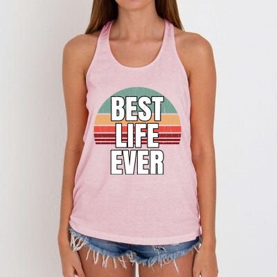 Best Life Ever Gift Vintage Retro Design Jw Broadcasting Meaningful Gift Women's Knotted Racerback Tank