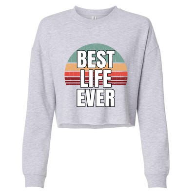 Best Life Ever Gift Vintage Retro Design Jw Broadcasting Meaningful Gift Cropped Pullover Crew