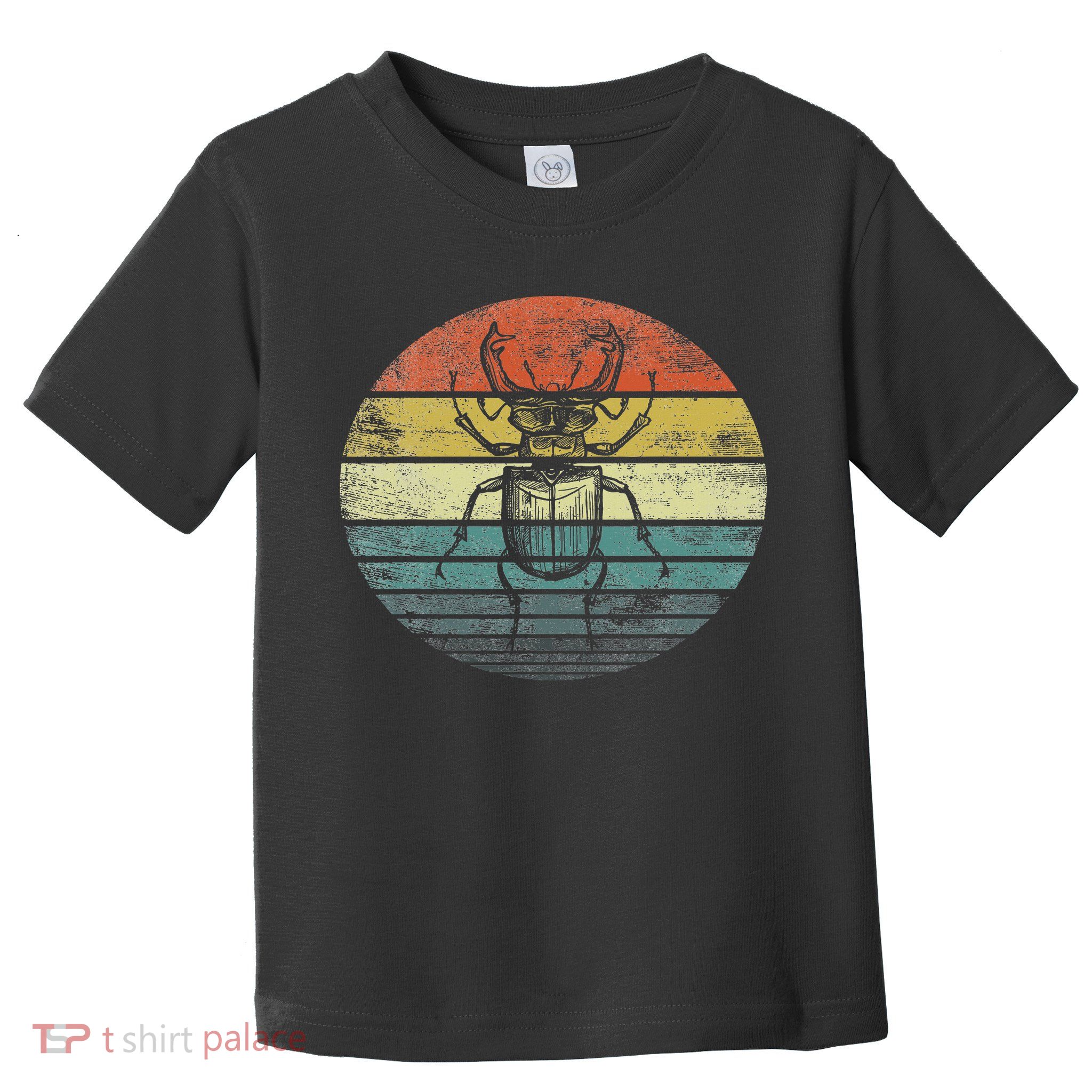 Bug Lover Entomologist Gifts Retro Sunset Insects Entomology Toddler T-Shirt