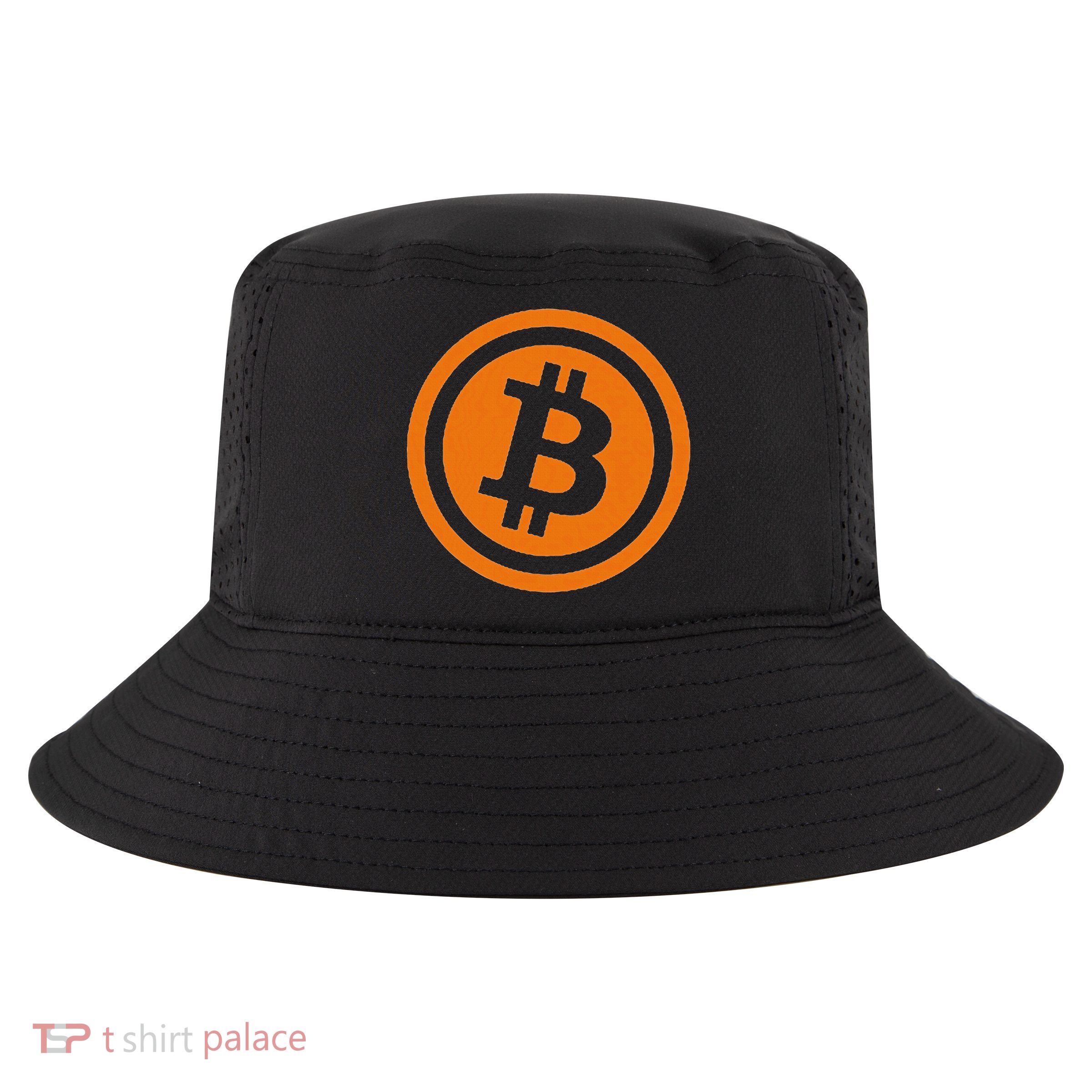 Bitcoin Logo Emblem Cryptocurrency Blockchains Cool Comfort Performance Bucket Hat
