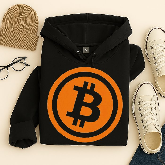 Bitcoin Logo Emblem Cryptocurrency Blockchains Hoodie