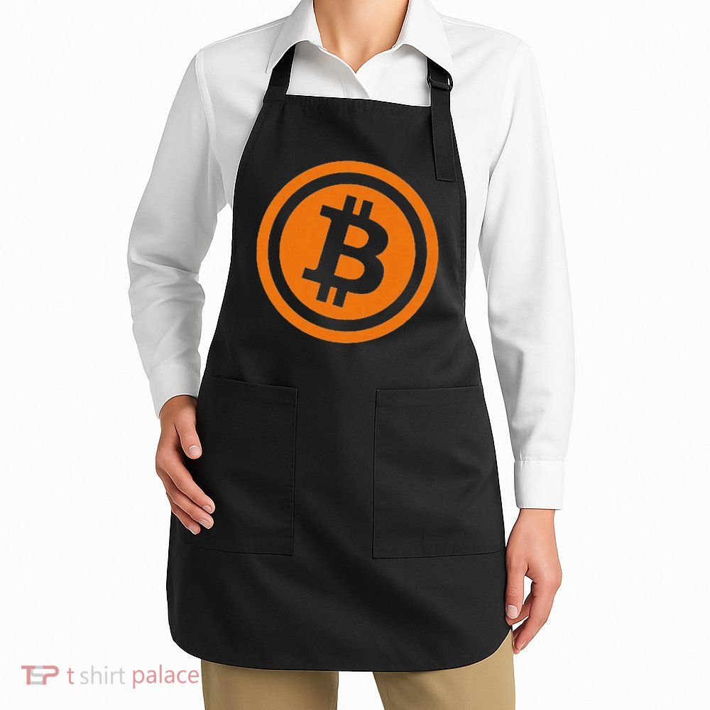 Bitcoin Logo Emblem Cryptocurrency Blockchains Apron