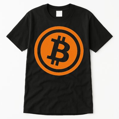 Bitcoin Logo Emblem Cryptocurrency Blockchains Tall T-Shirt