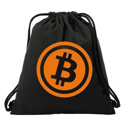 Bitcoin Logo Emblem Cryptocurrency Blockchains Drawstring Bag
