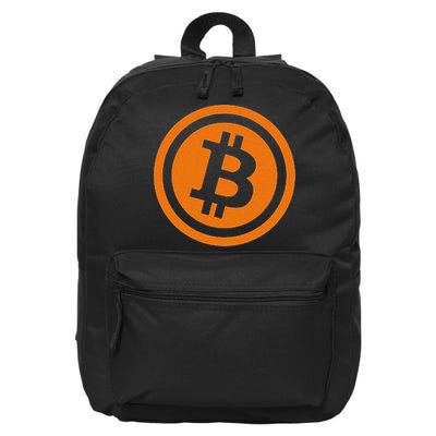 Bitcoin Logo Emblem Cryptocurrency Blockchains 16 in Basic Backpack