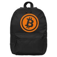 Bitcoin Logo Emblem Cryptocurrency Blockchains 16 in Basic Backpack