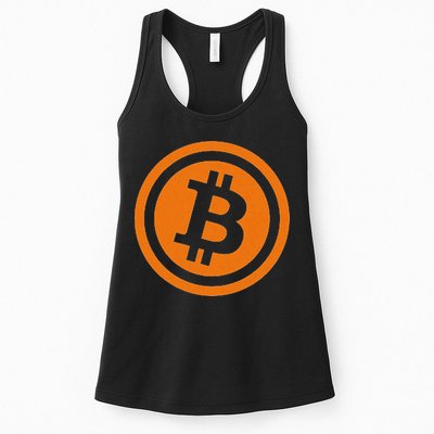 Bitcoin Logo Emblem Cryptocurrency Blockchains Womens Tank Top