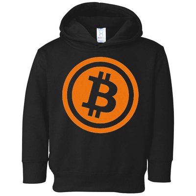Bitcoin Logo Emblem Cryptocurrency Blockchains Toddler Hoodie