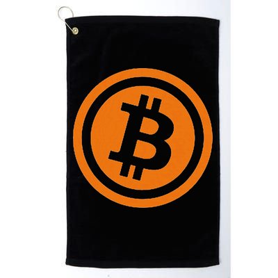 Bitcoin Logo Emblem Cryptocurrency Blockchains Golf Towel