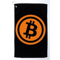 Bitcoin Logo Emblem Cryptocurrency Blockchains Golf Towel